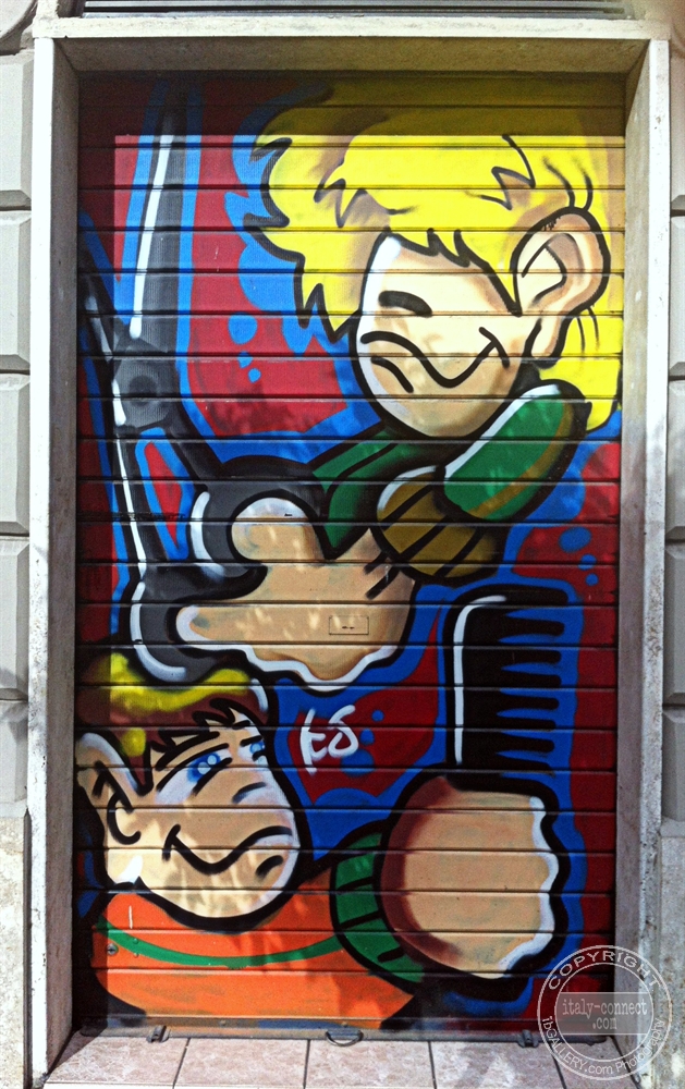 Graffiti Art: Haircut- Rome, Italy