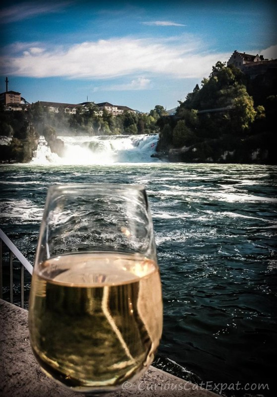 Wine in Rhine Falls, Switzerland